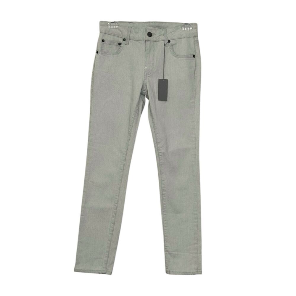 6397 white stripe mini skinny cropped jeans size 24- 0 - Picture 9 of 11